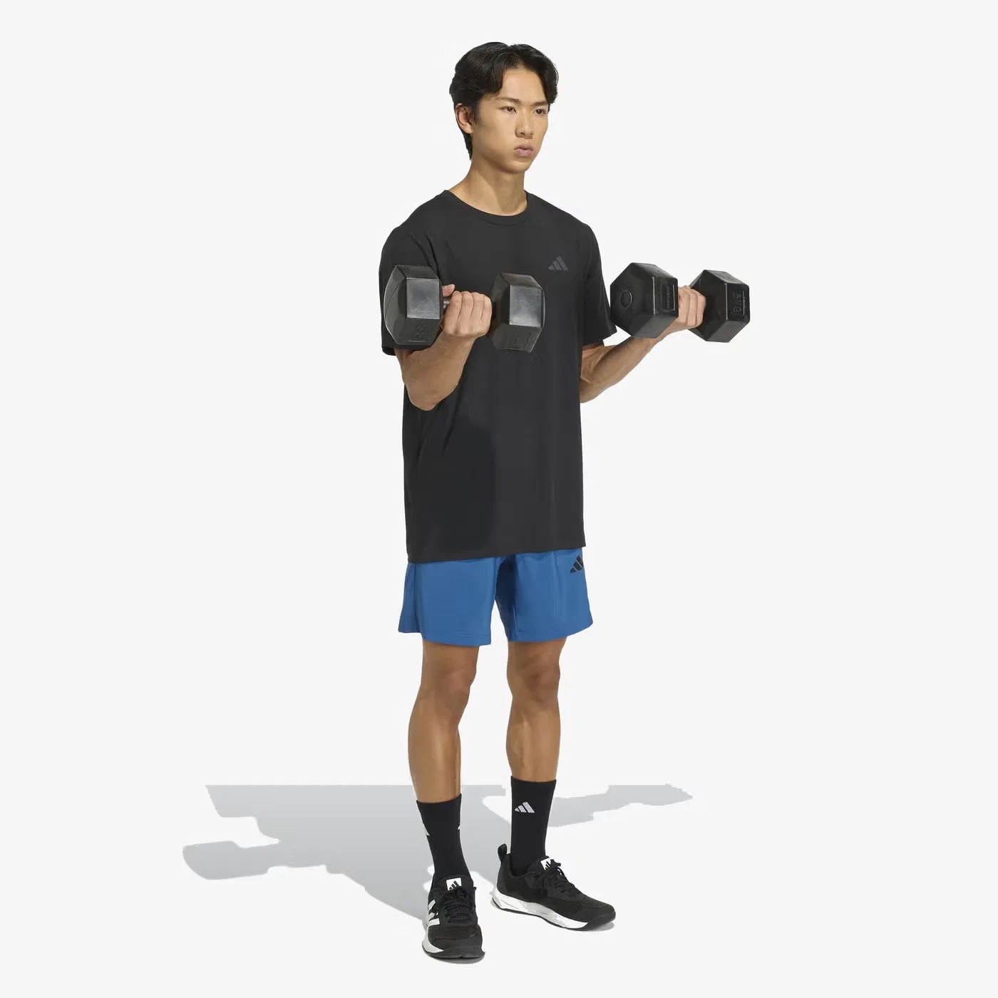 Шорты тренировочные с тканым дизайном Workout Essentials Base Adidas, петроль — фото 4