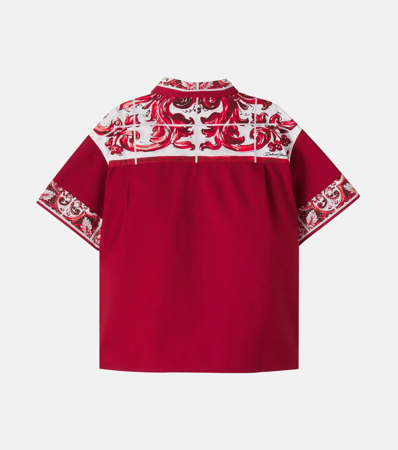 Рубашка с мавританским узором Dolce&Gabbana Kids, красный — фото 3