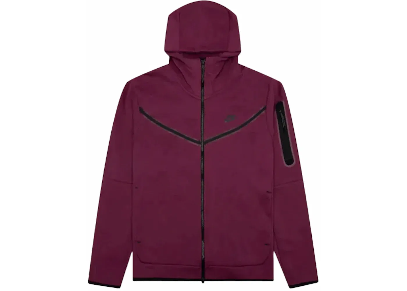 Мужская худи на молнии Nike Sportswear Tech Fleece, Rosewood/Black
