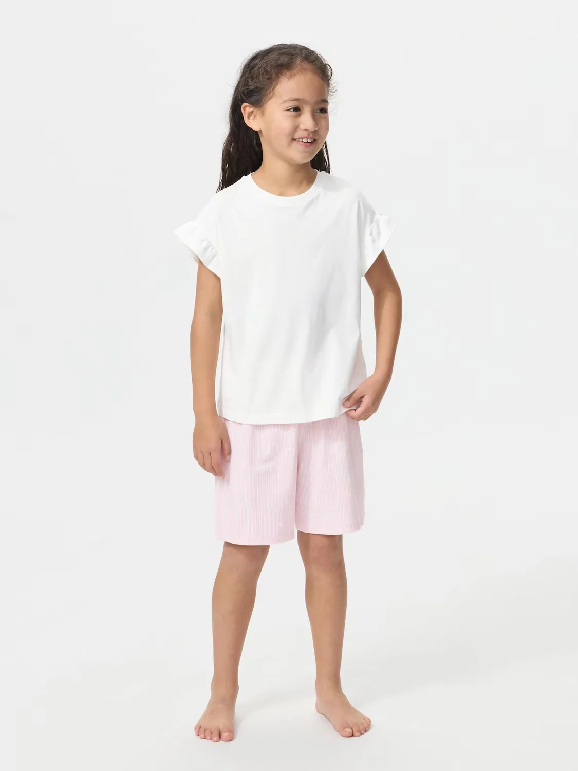 Хлопковый комплект Uniqlo girls airism, мягкий и комфортный, розовый — фото 2