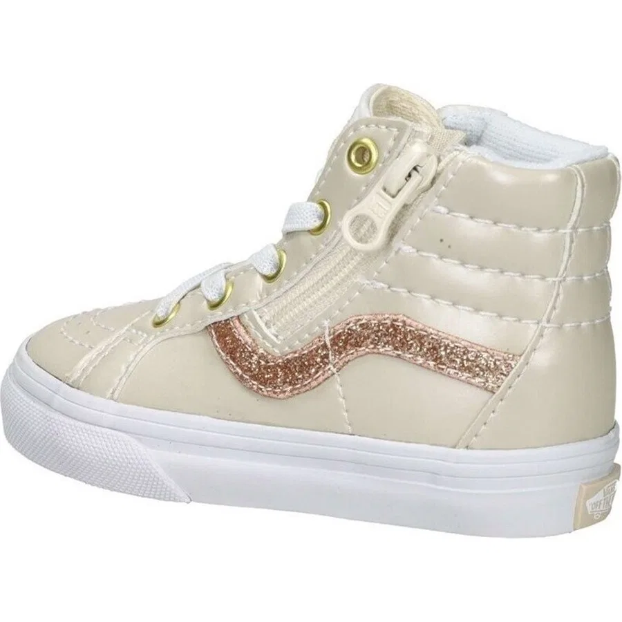 Детские кроссовки с принтом Sk8-Hi Vans, Бежевый — фото 3