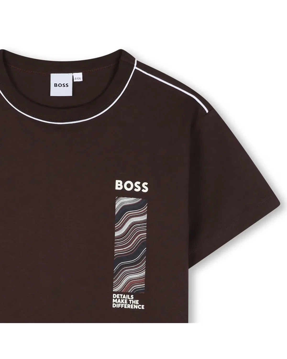 Детская футболка для мальчиков с принтом BOSS Kidswear, Marrón — фото 2