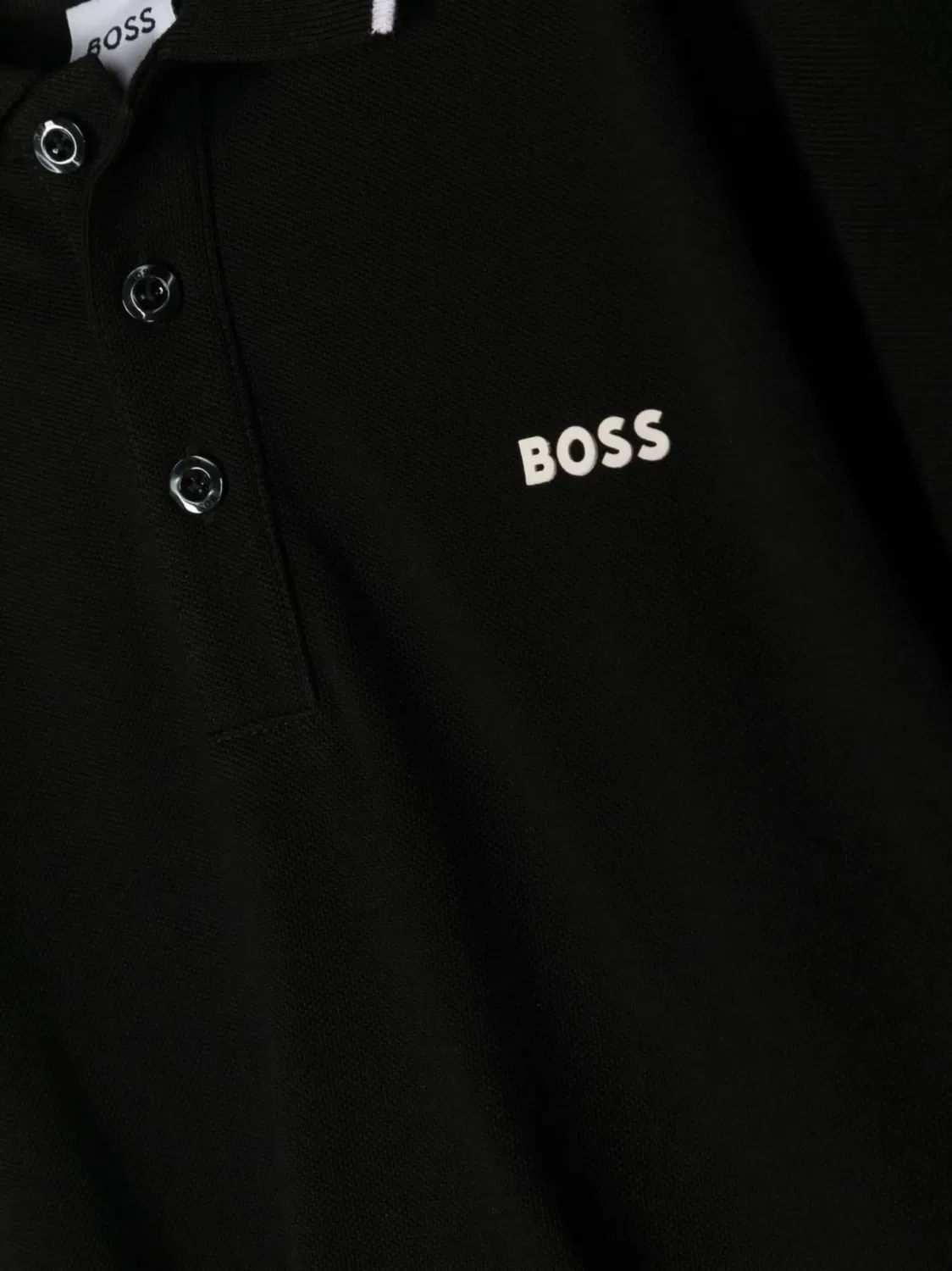 BOSS Поло хлопковое черное — фото 2