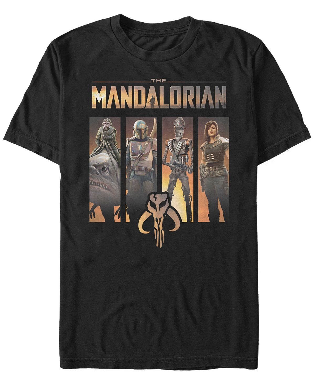 

Звездные войны мужская футболка mandalorian boba fett group panels Fifth Sun, черный