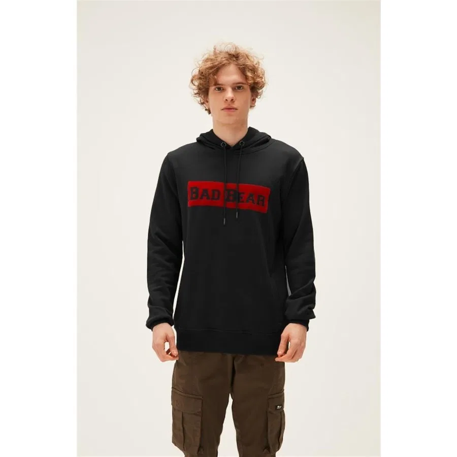 Детский худи с принтом Flog Bad Bear, Черный