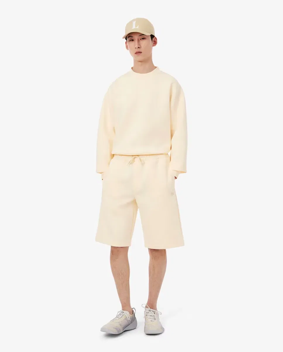 Мужские шорты свободного кроя из интерлока Lacoste, Beige