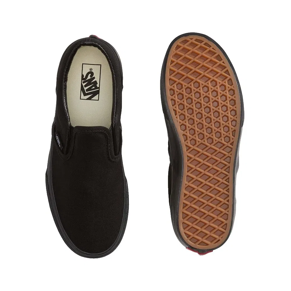 Детские кеды для девочек Vans Classic Slip-On, Black — фото 4