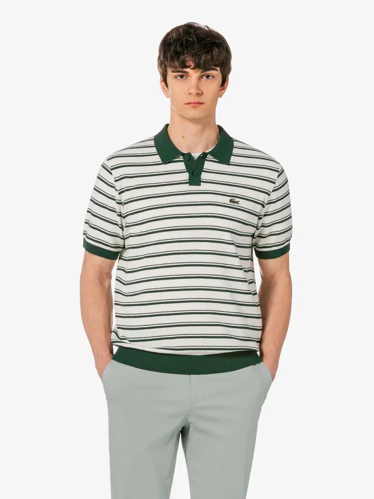 Свитер полноценный с мульти-полоской LACOSTE, Green
