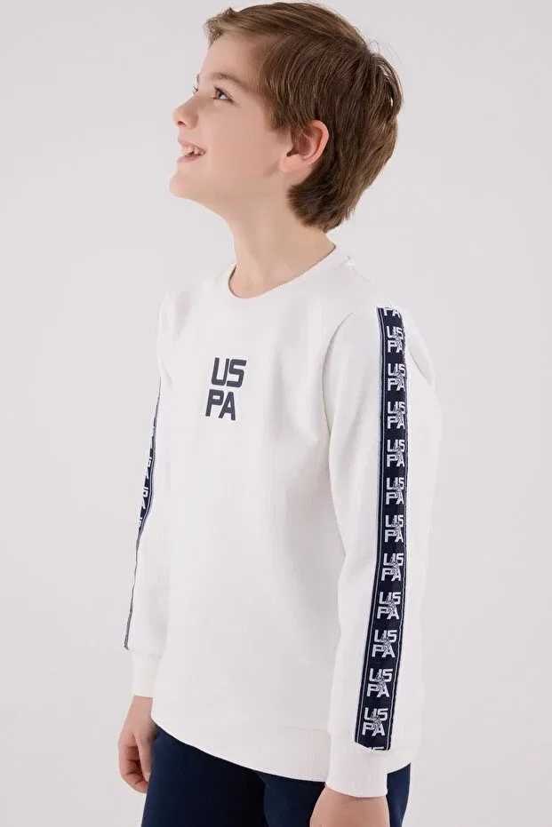 Детский спортивный костюм для мальчиков из футера U.S. Polo Assn., White — фото 4