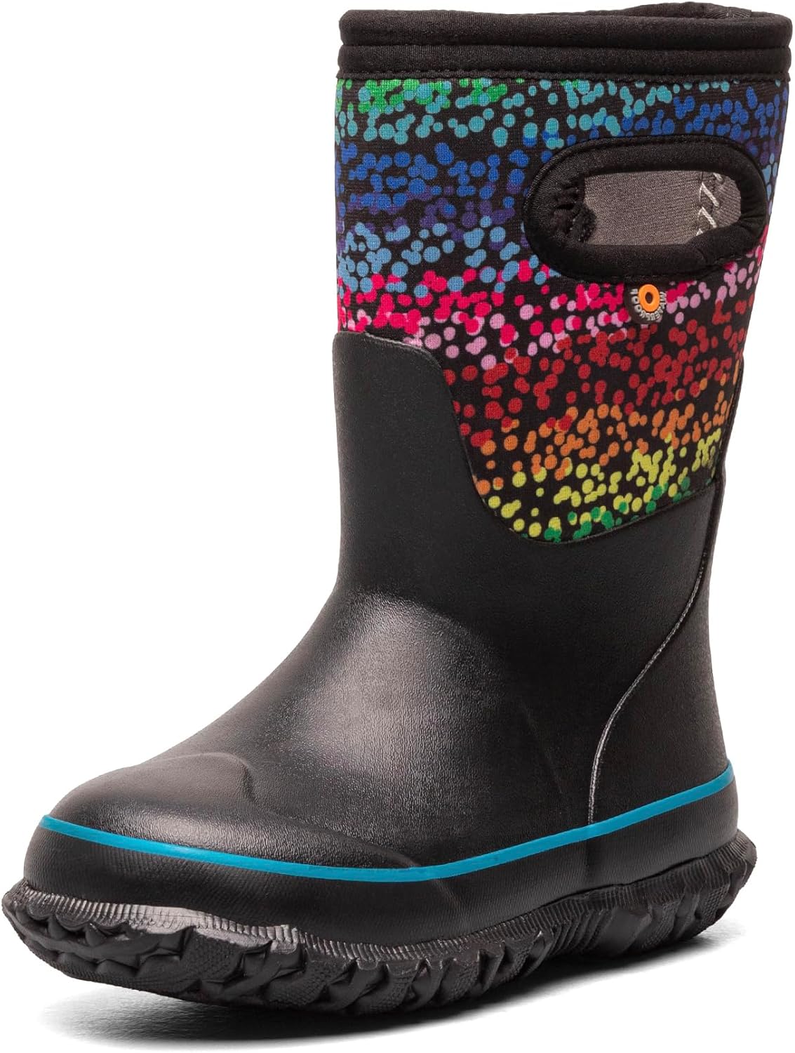 

Детские водонепроницаемые резиновые сапоги BOGS Grasp - с утеплителем для зимы, снега и грязи, с удобными ручками для надевания для малышей, мальчиков и девочек, защита в любую погоду, черный