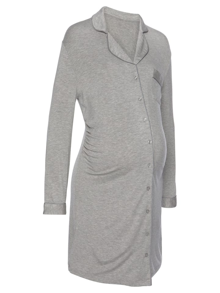 

Ночная рубашка для беременных серого цвета LASCANA