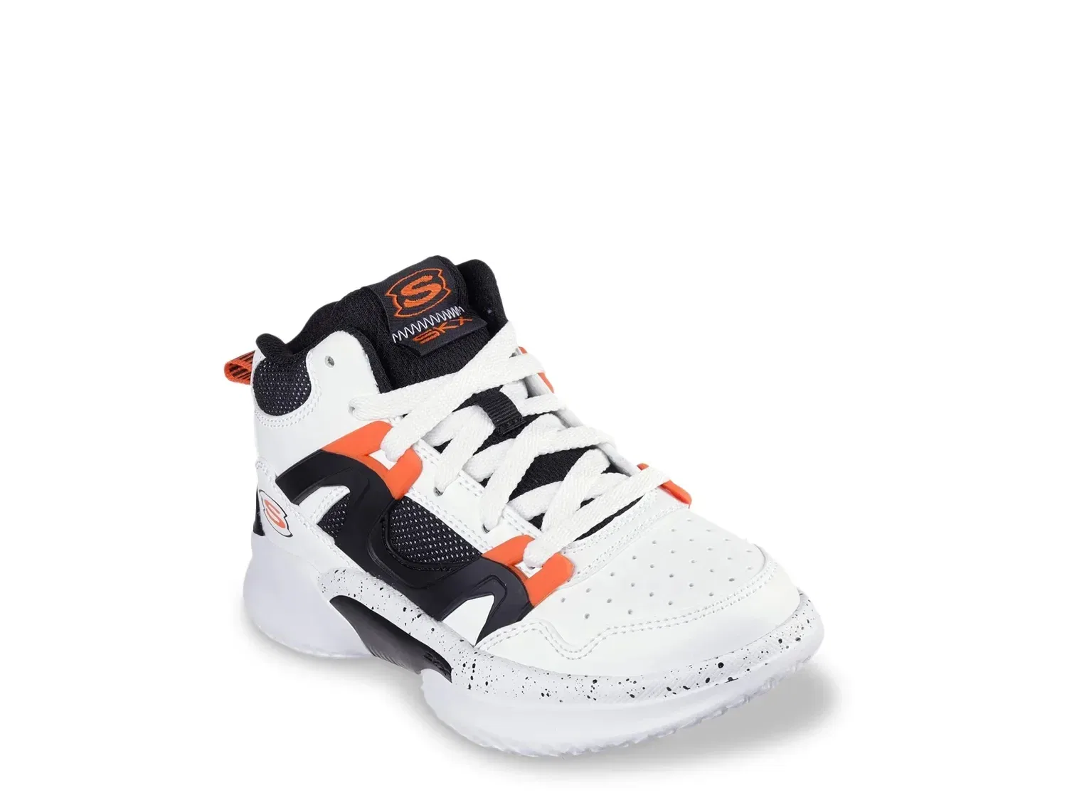 Кроссовки баскетбольного стиля Court Hype, Skechers, белый/черный/оранжевый