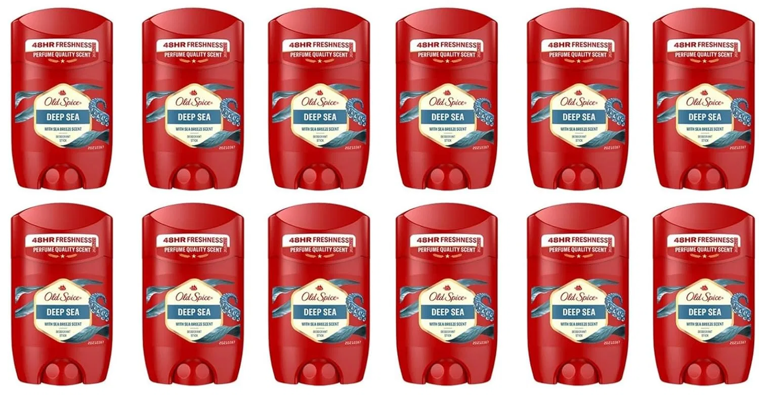 Дезодорант-стик Old Spice Deep Sea, 12 шт. по 50 мл, Аромат цветущих цветов и сочных цитрусовых