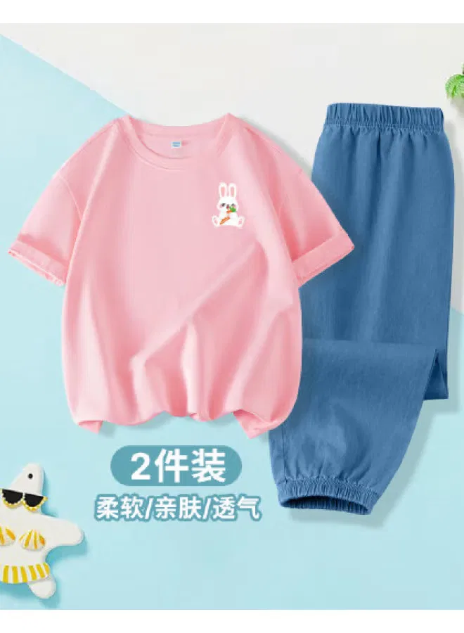 Jeanswest Комплект с коротким рукавом и брюками от комаров, розовый