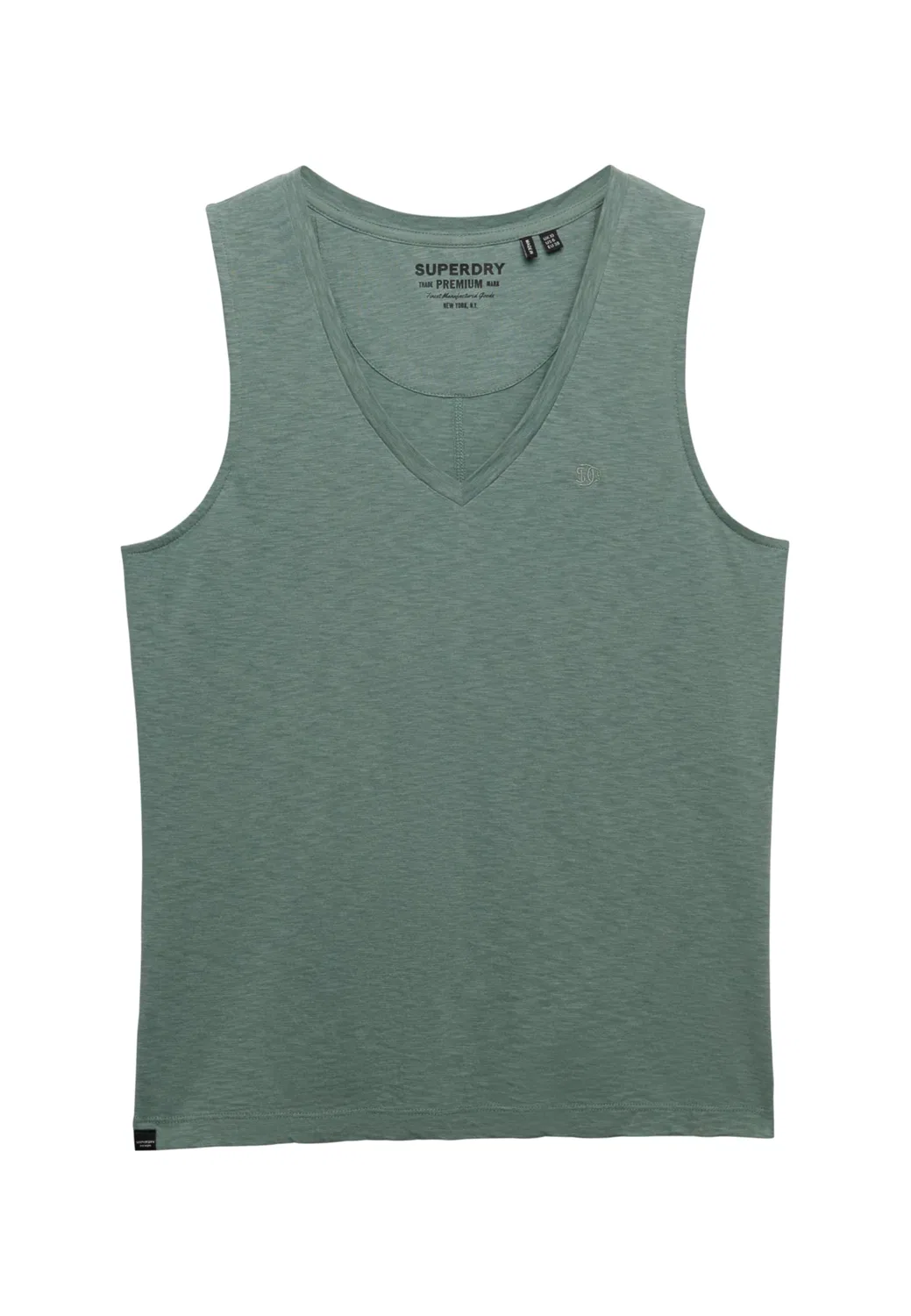 Женская футболка с V-образным вырезом без рукавов Superdry, Light Jade Green