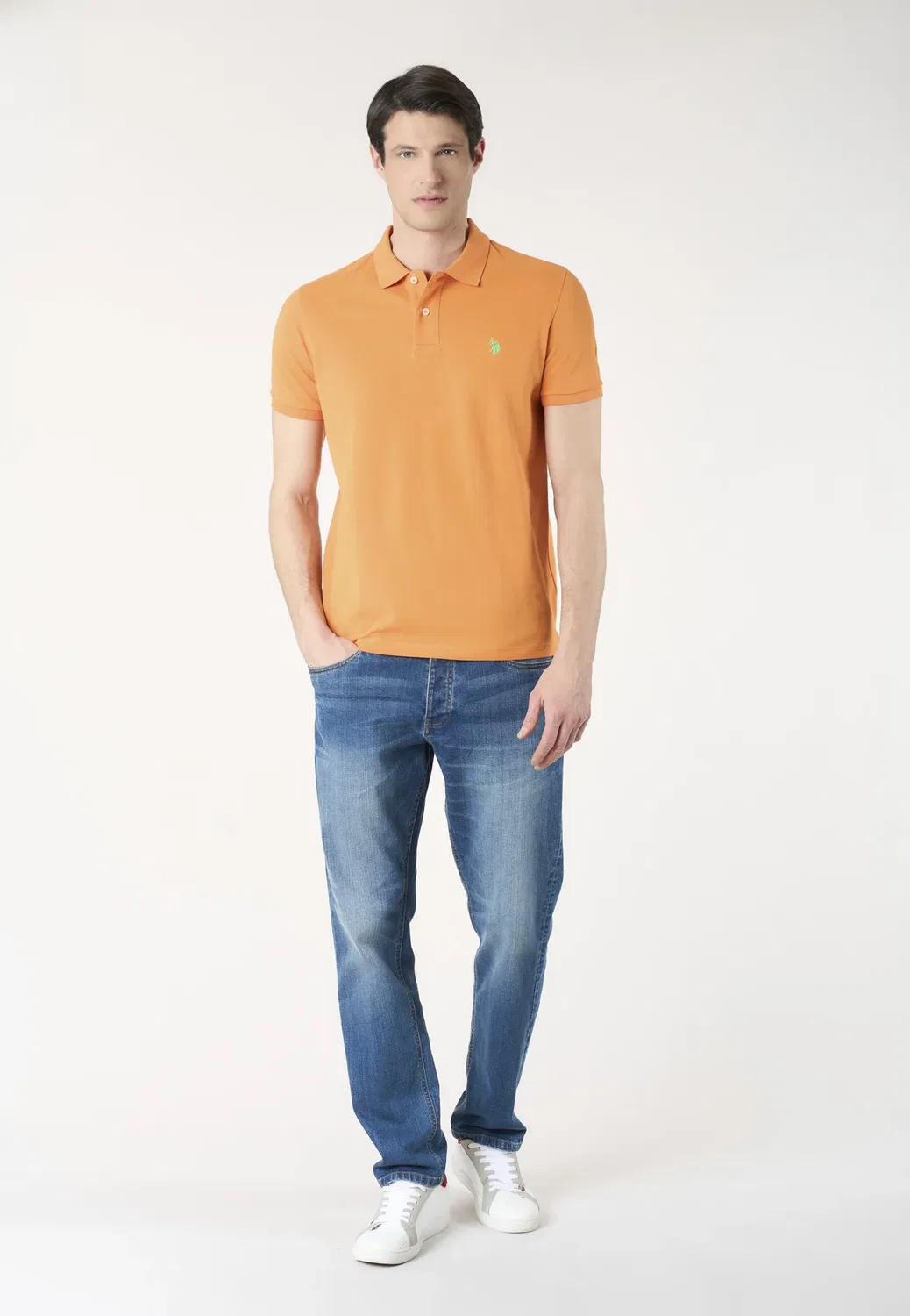 Рубашка поло U.S. Polo Assn., Arancio — фото 2