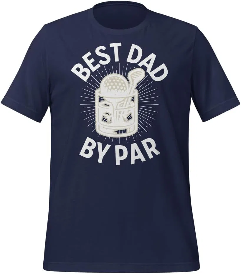 Мужская футболка с принтом Best Dad by Par 3001, Navy
