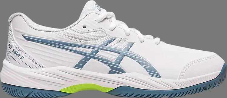 

Кроссовки gel game 9 gs 'white steel blue' Asics, белый, Белый;серый, Кроссовки gel game 9 gs 'white steel blue' Asics, белый