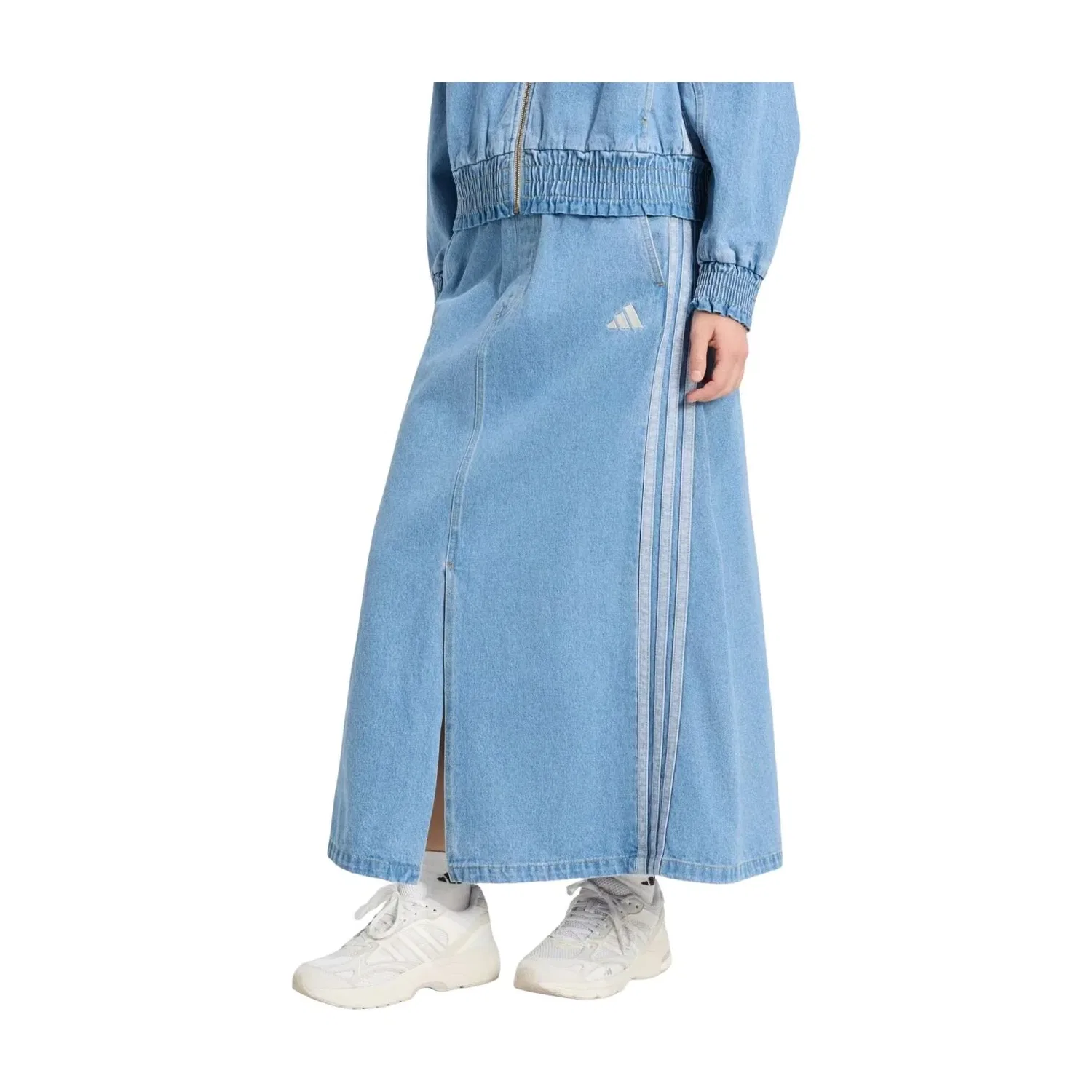 Женская юбка Stadium Washed Denim Loose Fit Skirt Asia Sizing 'Crystal Sky' adidas, Crystal Sky — фото 2