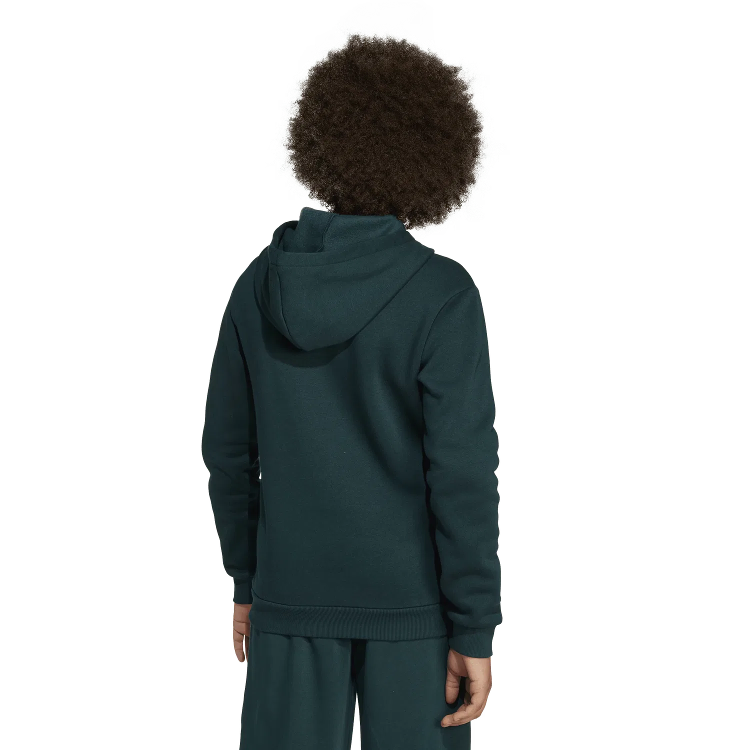 Детское худи свободного кроя Adidas, темно-зеленый — фото 3