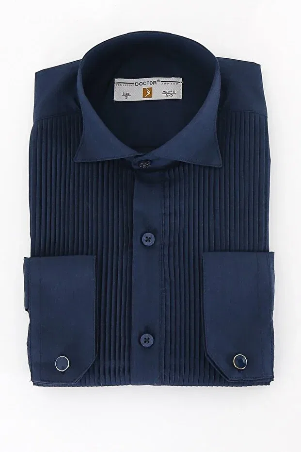 Детская рубашка для мальчиков с длинным рукавом Sirri, Navy Blue
