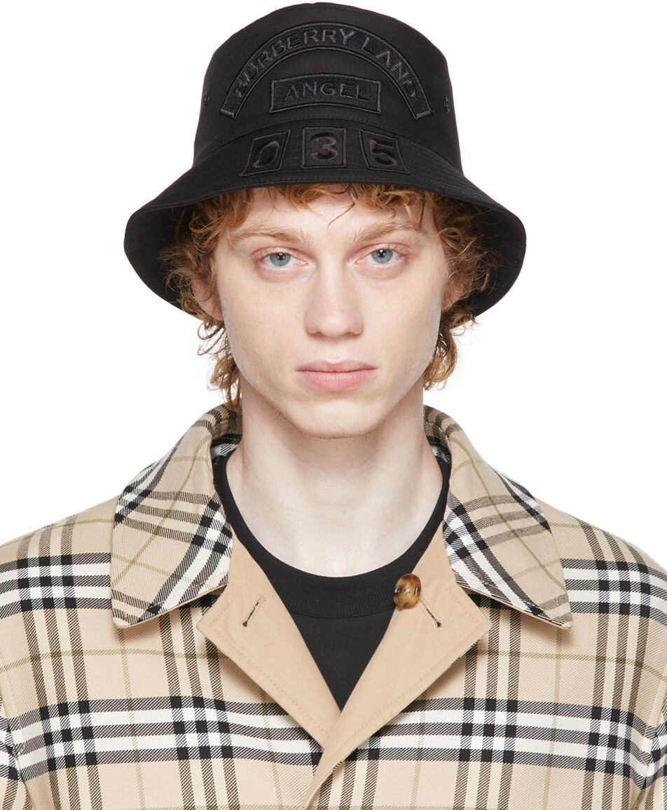 

Черная панама с нашивкой-логотипом Burberry