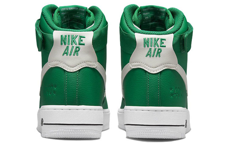 Кроссовки Nike Air Force 1 High Se '40th Anniversary, высокие, зеленый/белый — фото 4