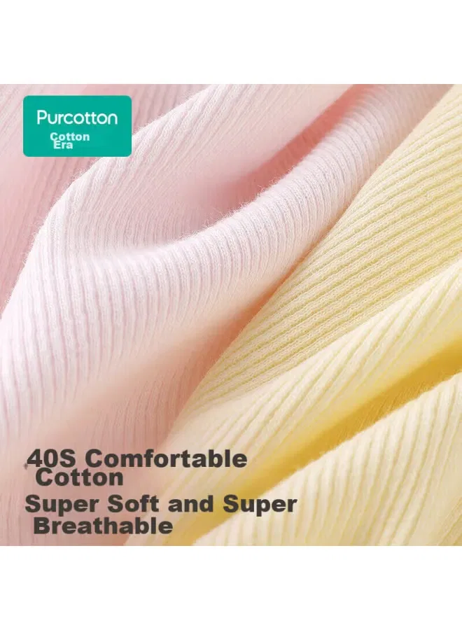 Шорты защитные с хлопком, комплект, Safety Pants, Purcotton, желтый и розовый — фото 2