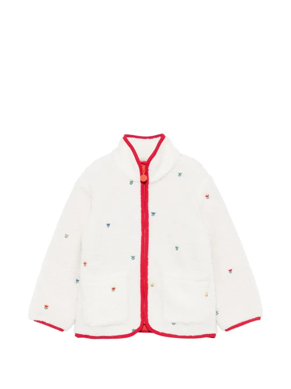 Куртка из флиса с вышивкой Stella Mccartney Kids, бежевый