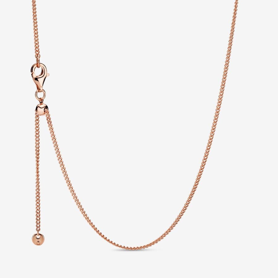 

Колье-цепочка Pandora Curb, 23,6 дюйма, розовое золото