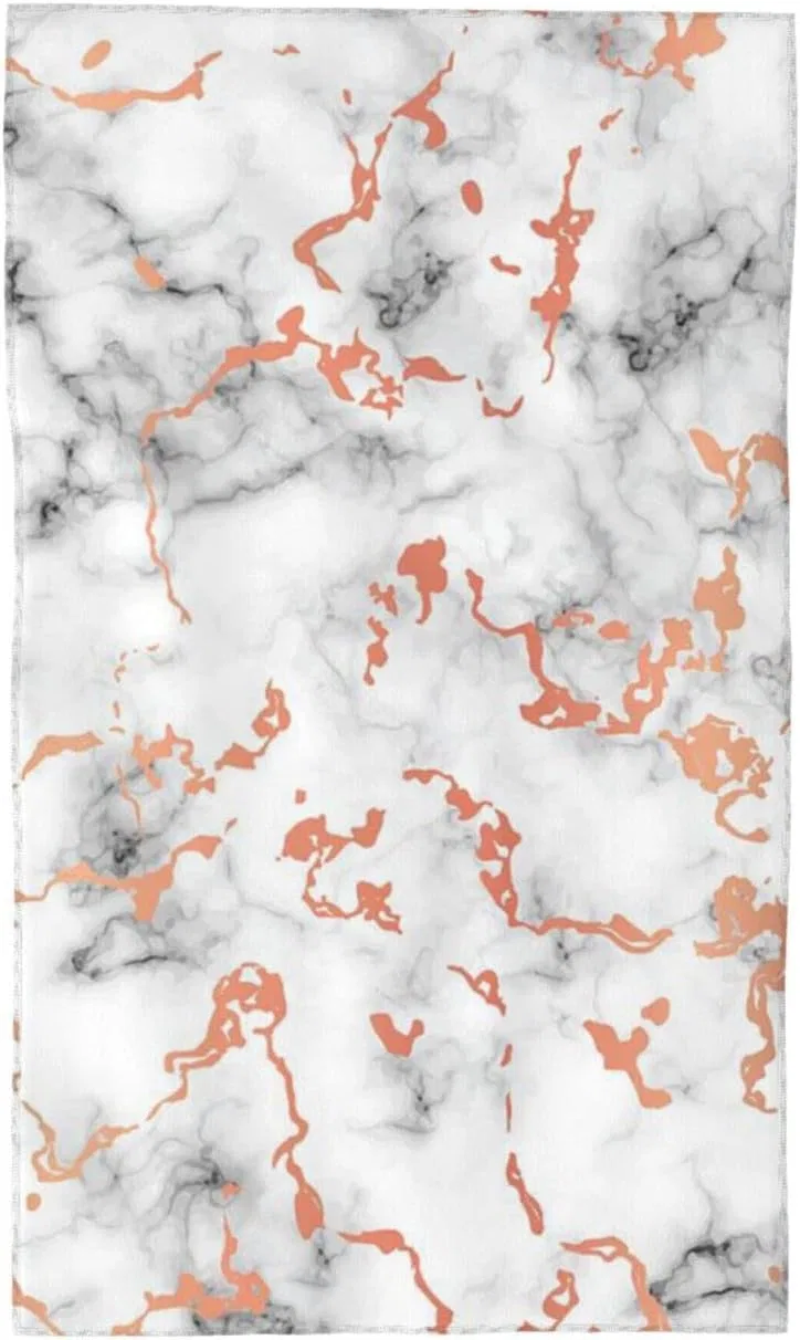 Махровая салфетка для лица BAFAFA, 27.5 × 40.6 см, Marble Texture Copper Splash