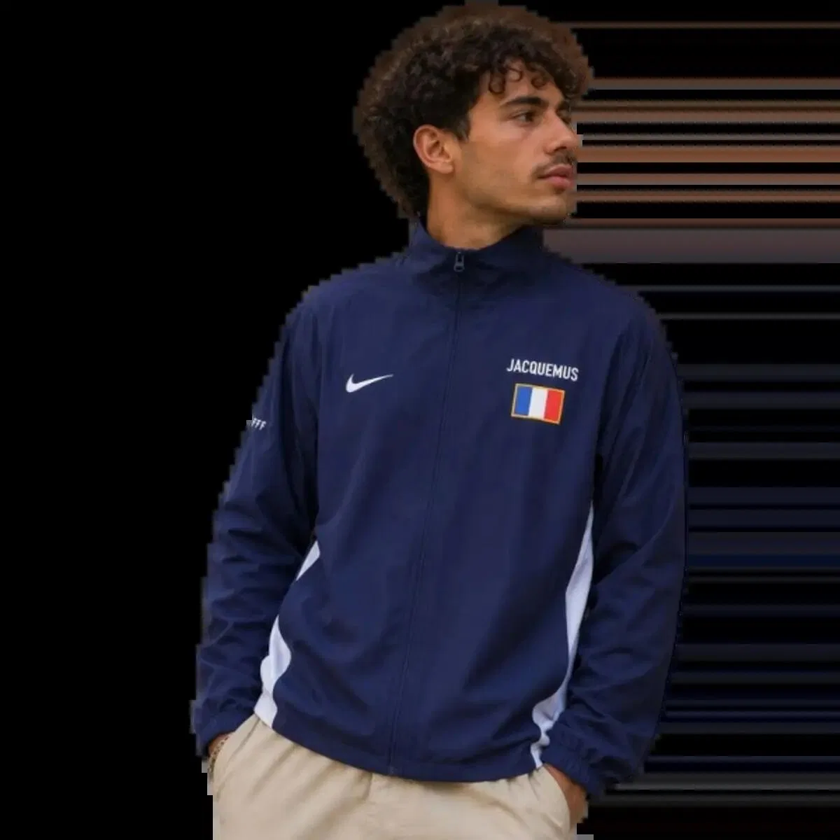 Мужская тренировочная куртка Nike x Jacquemus x France Dark, Blau — фото 3