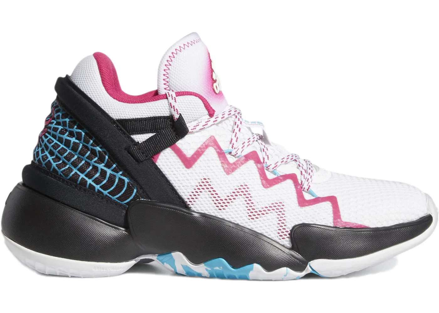 Детские кроссовки баскетбольные D.O.N. Issue #2 Adidas, Cloud White Core Black Core Black