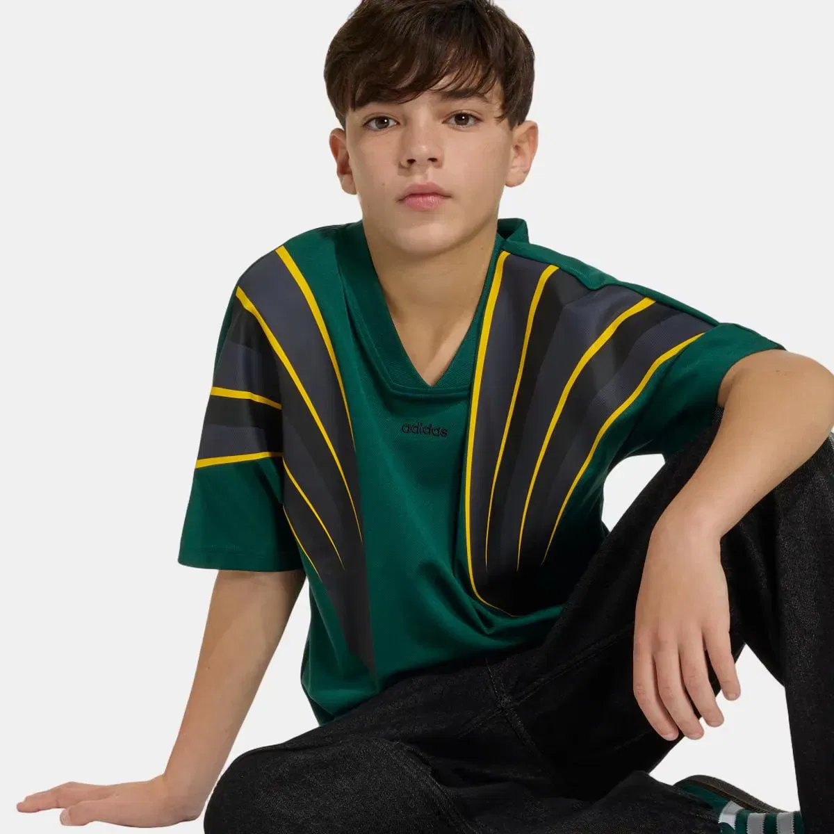 Детская футболка с длинным рукавом Main Adidas, Verde — фото 3
