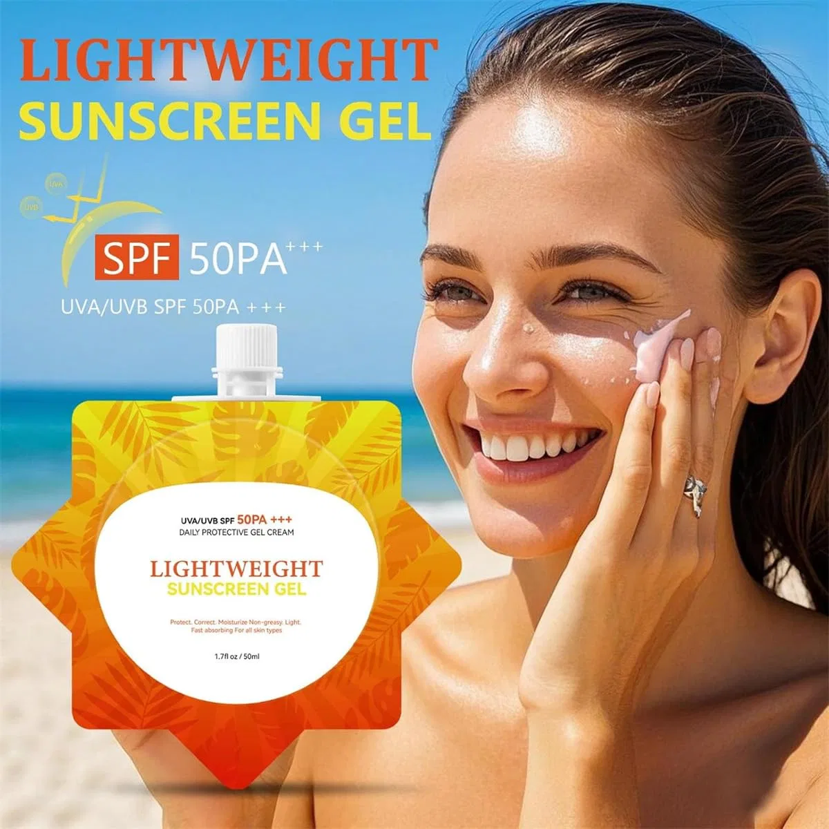 Солнцезащитный крем SPF50 PA+++, отбеливающий, Pelinuar, 50 мл — фото 2