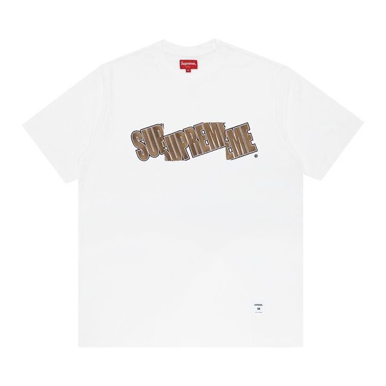 

Футболка Supreme Cut Logo Short-Sleeve Top 'White', белый
