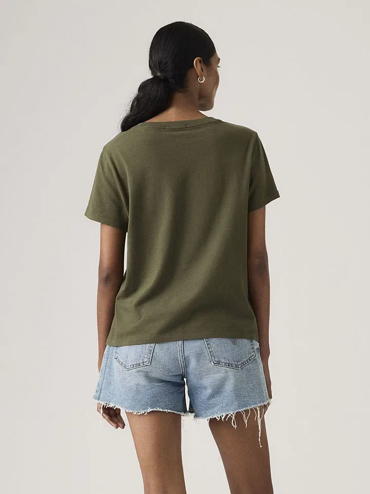 Женская футболка Favorite Levi's, Khaki — фото 3