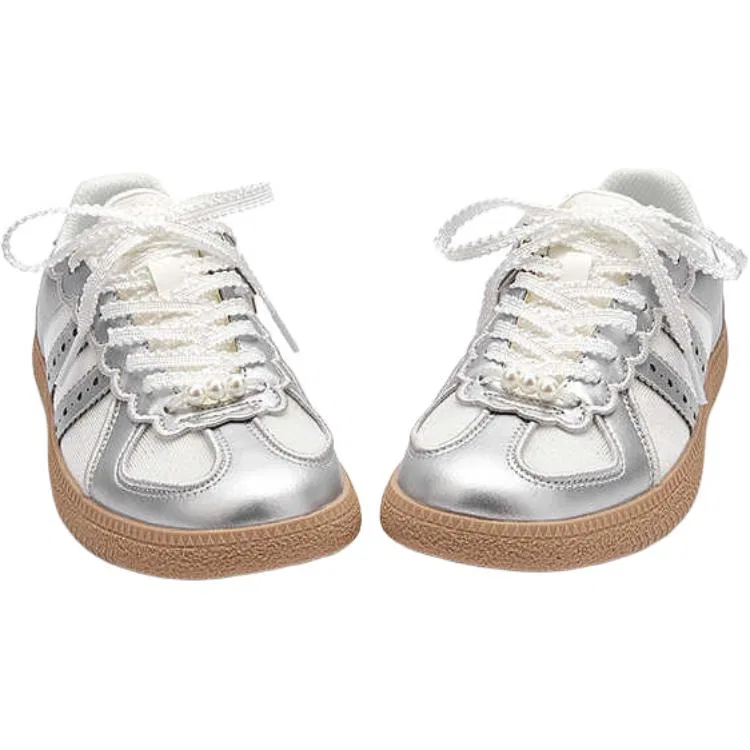 Детские кеды для скейтбординга Low Top, BALABALA, White Green — фото 4