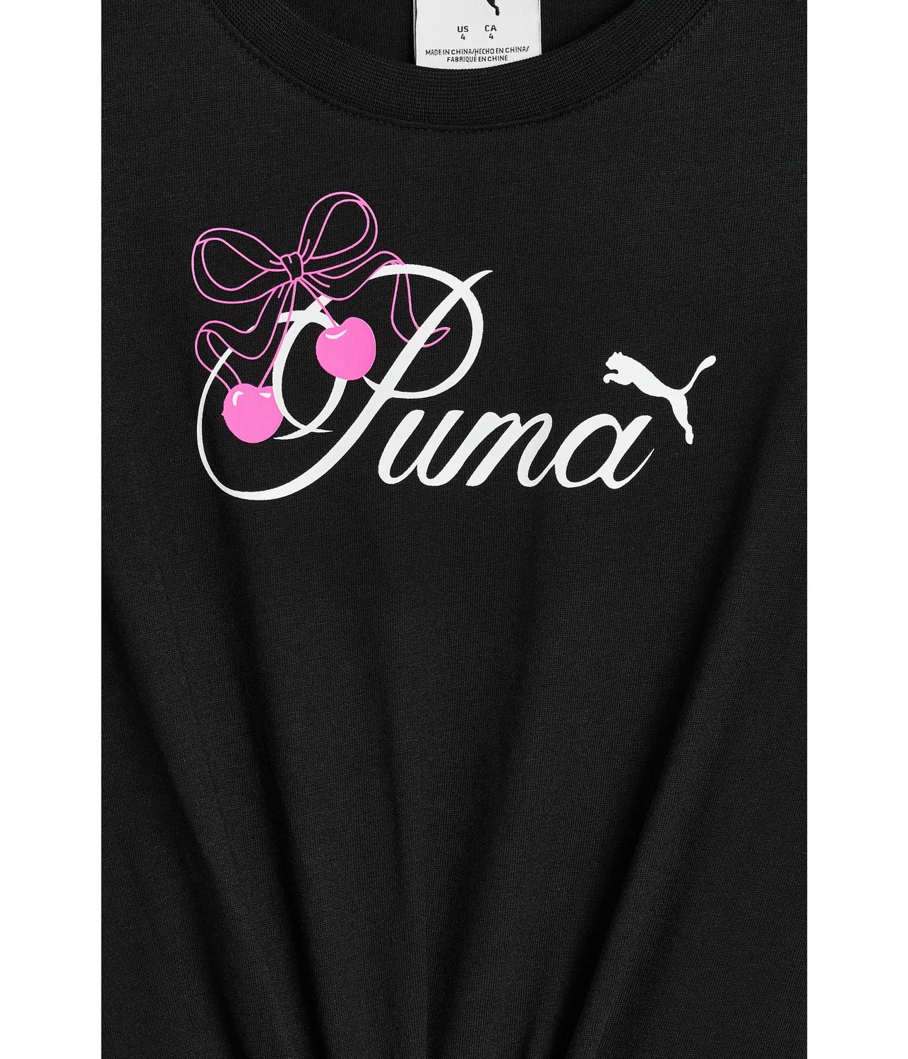 Комплект из футболки и флисовых шорт (для малышей) Puma Kids, Black/Neon Pink — фото 3