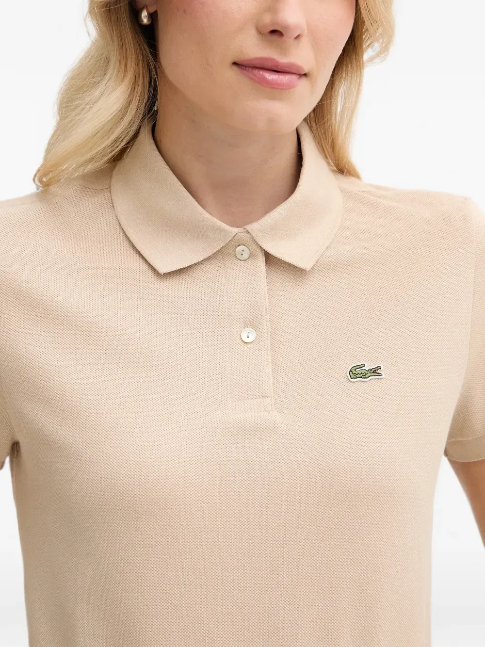 Рубашка-поло Lacoste, бежевый — фото 4