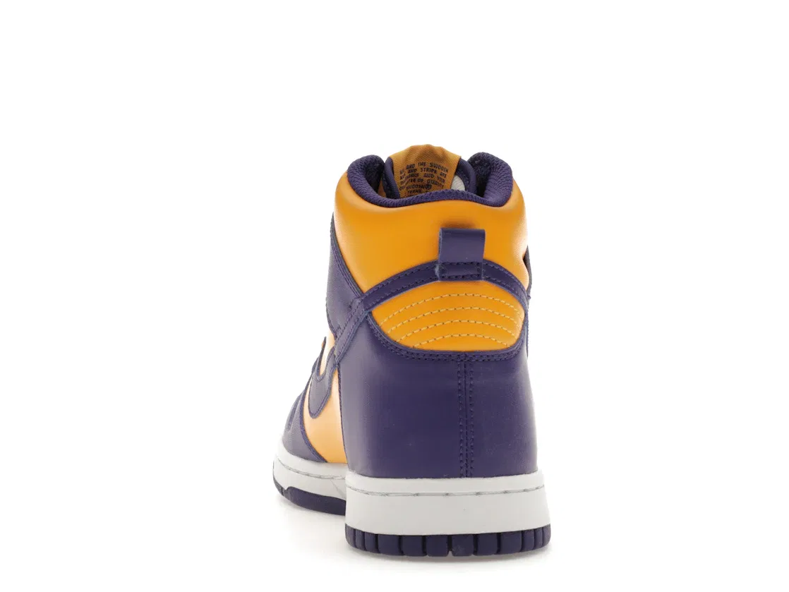 Детские кроссовки высокие с принтом Nike Dunk High Nike, Court Purple/University Gold/White/Court Purple — фото 4