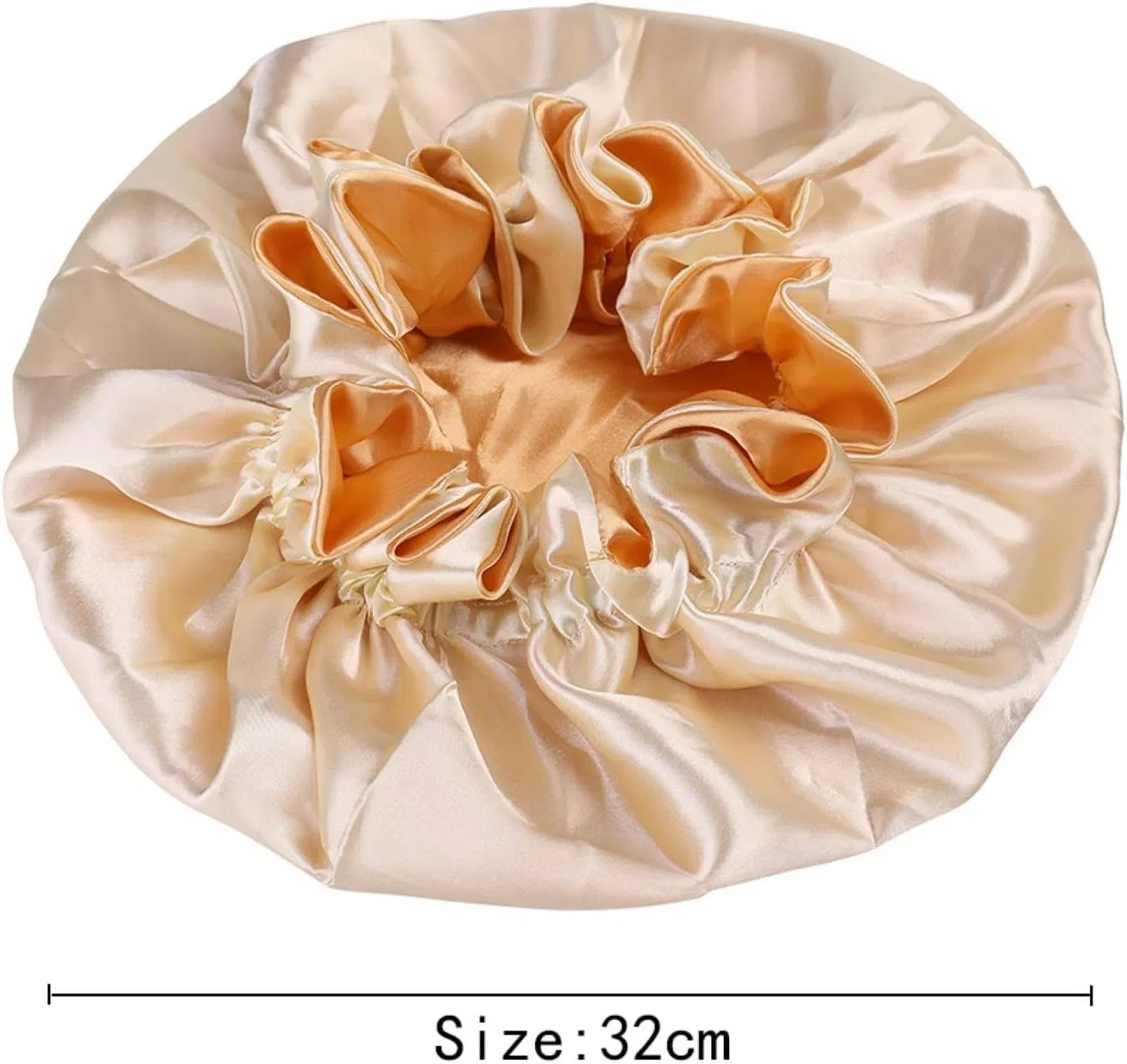 Шапочка для сна Satin Silk Hair Cap, TQQEPOOL, 32 см, Green — фото 3