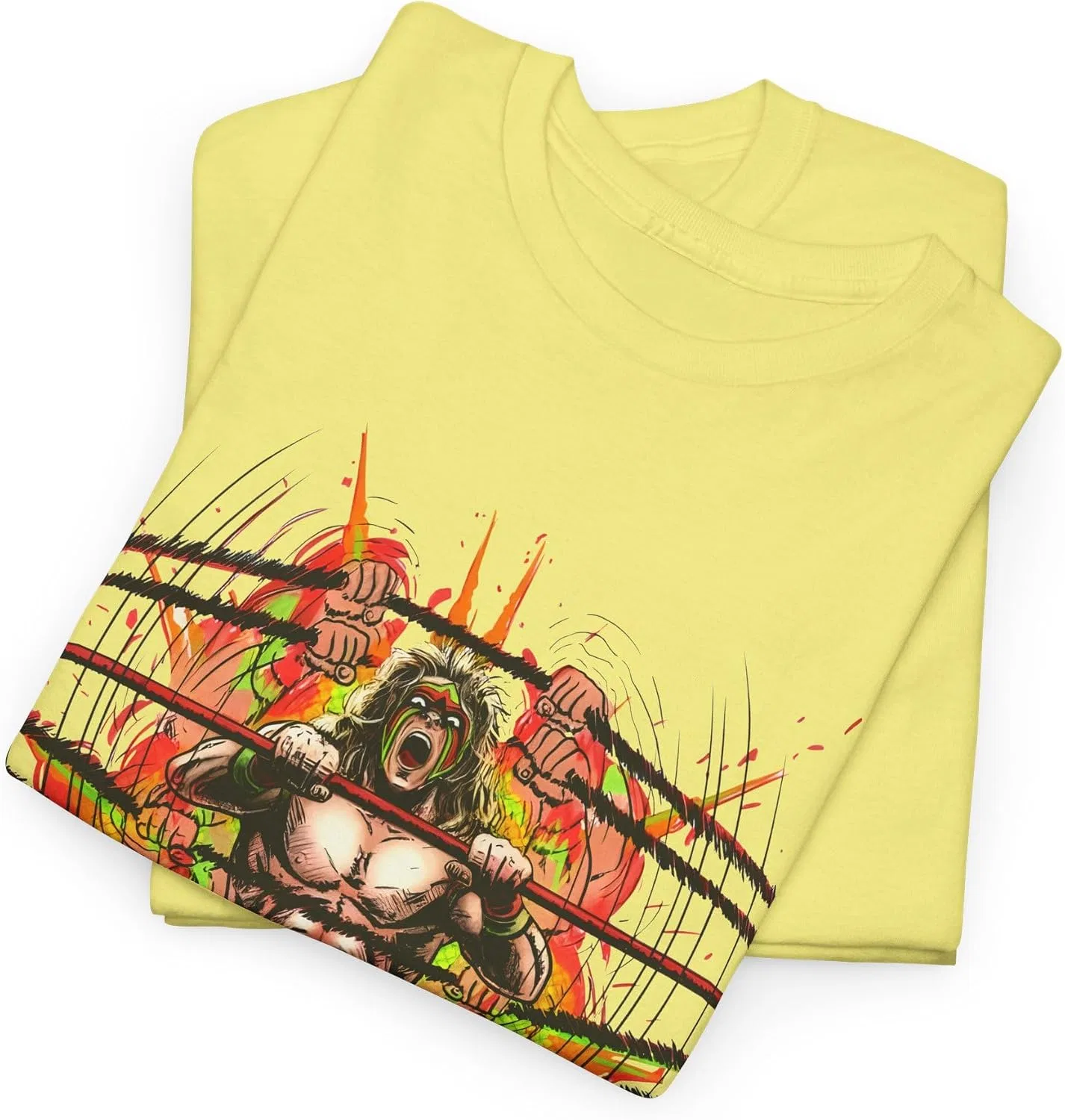 Футболка с принтом The Ultimate Warrior Gildan 5000, Cornsilk — фото 4