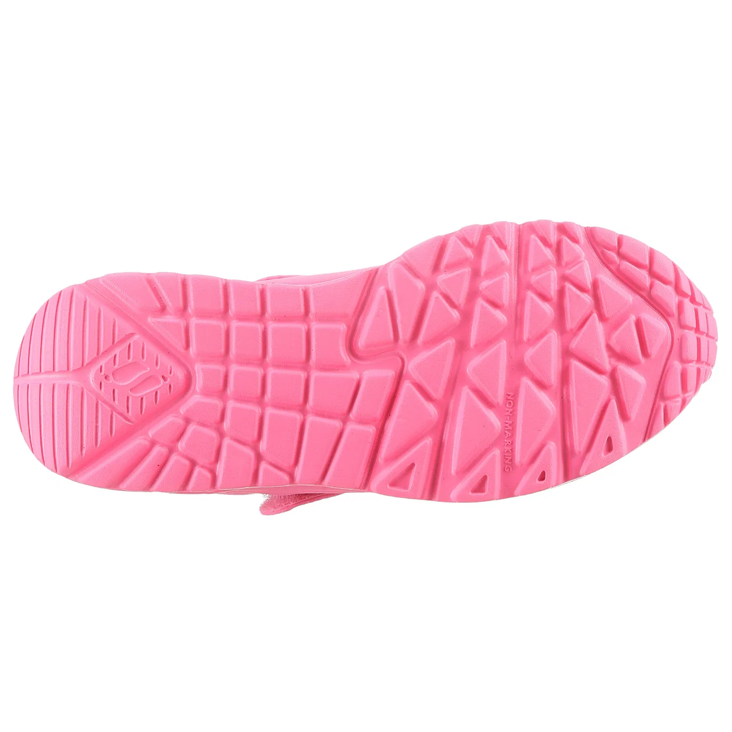 Детские кроссовки слипоны с кожаным верхом Skechers, Neon Pink — фото 4