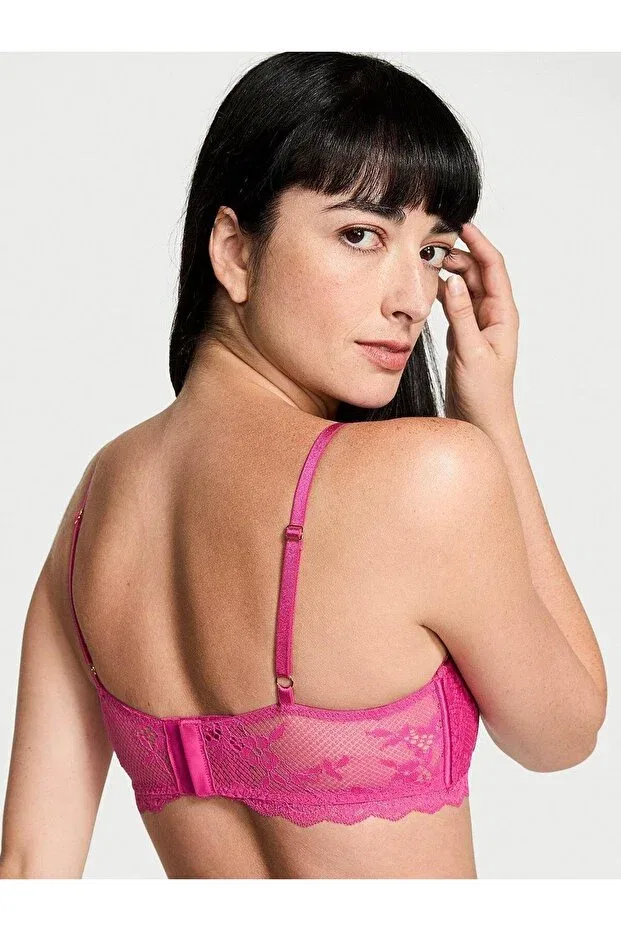 Женский бюстгальтер с кружевом без бретелек Victoria'S Secret, Sweet Rose — фото 3