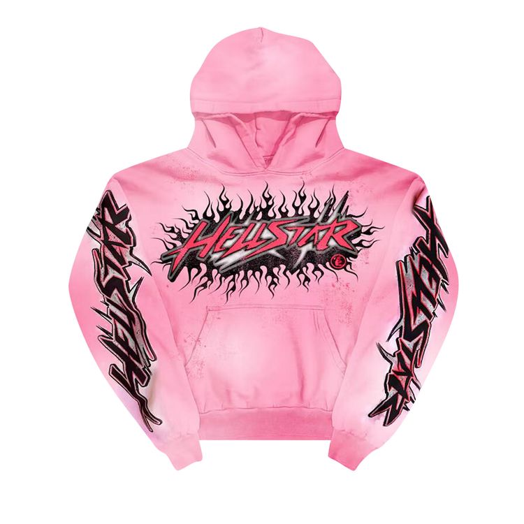 

Худи Hellstar Brainwashed Without Brain Hoodie Pink, розовый