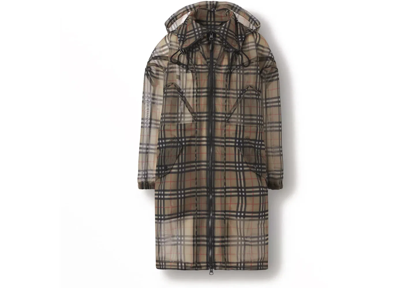 Мужская куртка-парка с сетчатой вставкой Parka Burberry, Archive Beige