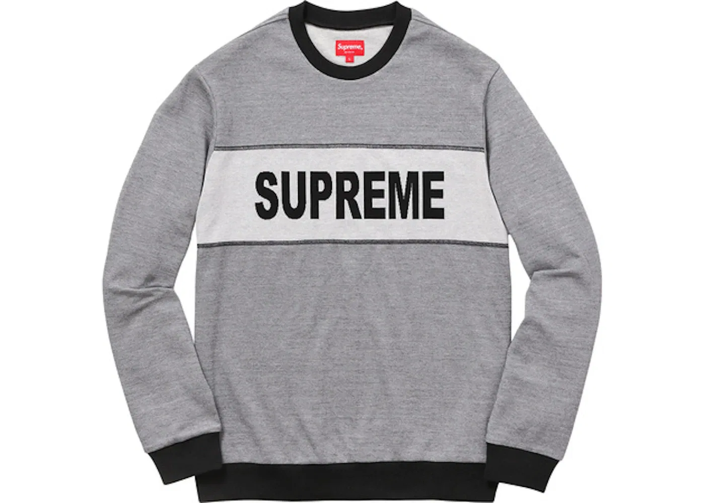 Мужской свитшот с полосами Supreme Crewneck, Black
