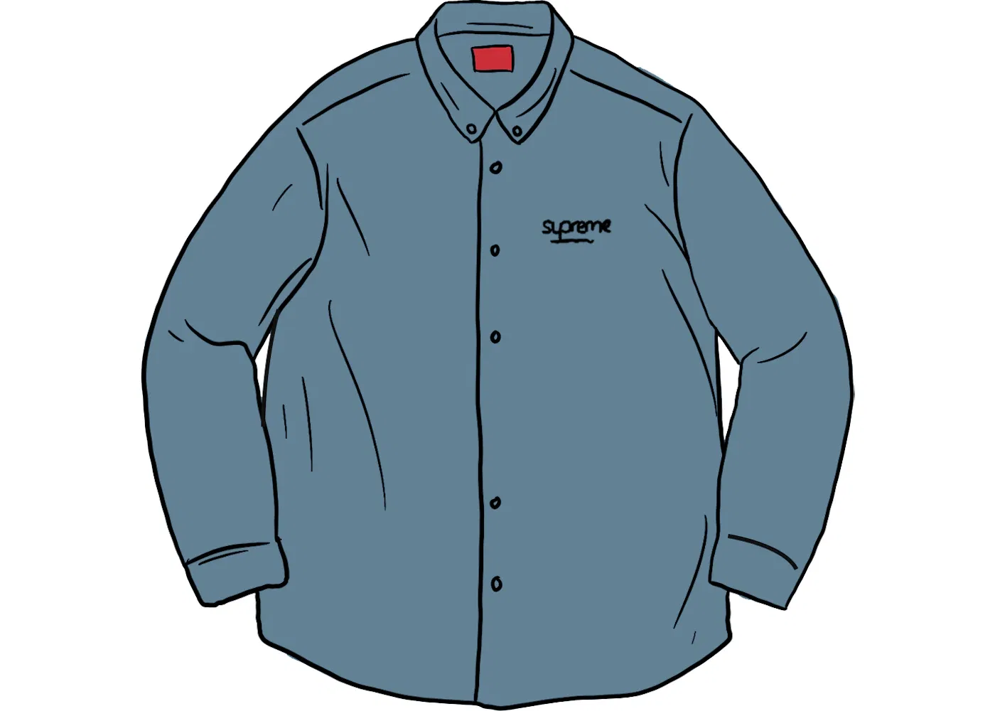 Мужская джинсовая рубашка с логотипом Denim Shirt Supreme, Light Blue