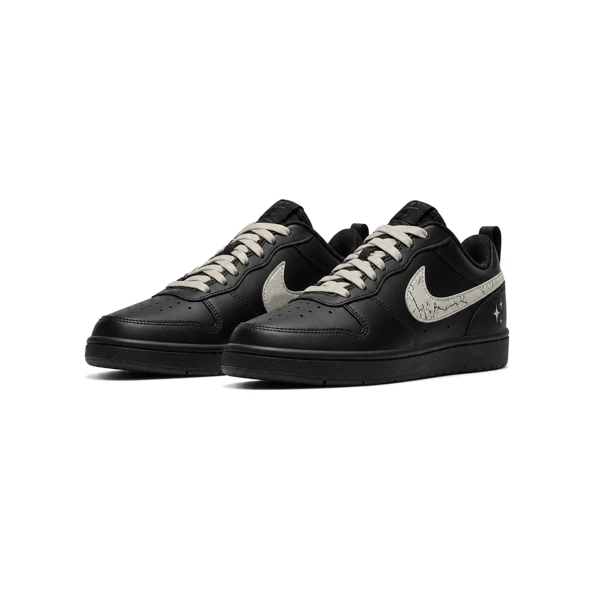 Детские кроссовки для скейтбординга кожаные Nike Court Borough 2, Black — фото 4